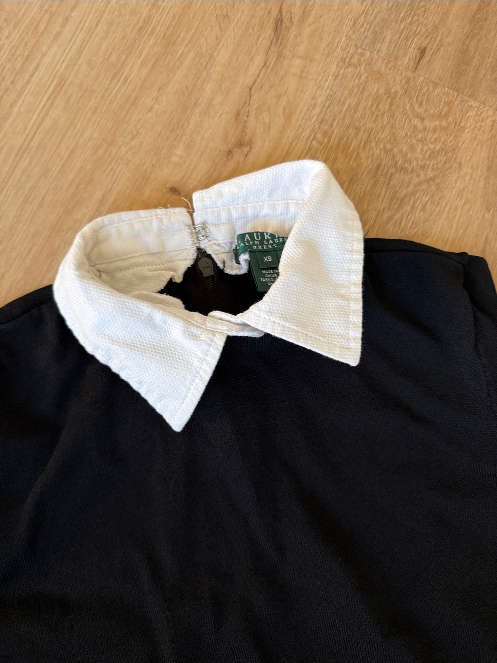 Ralph Lauren Classic Black Dress with White Collar - Picture 4 of 4